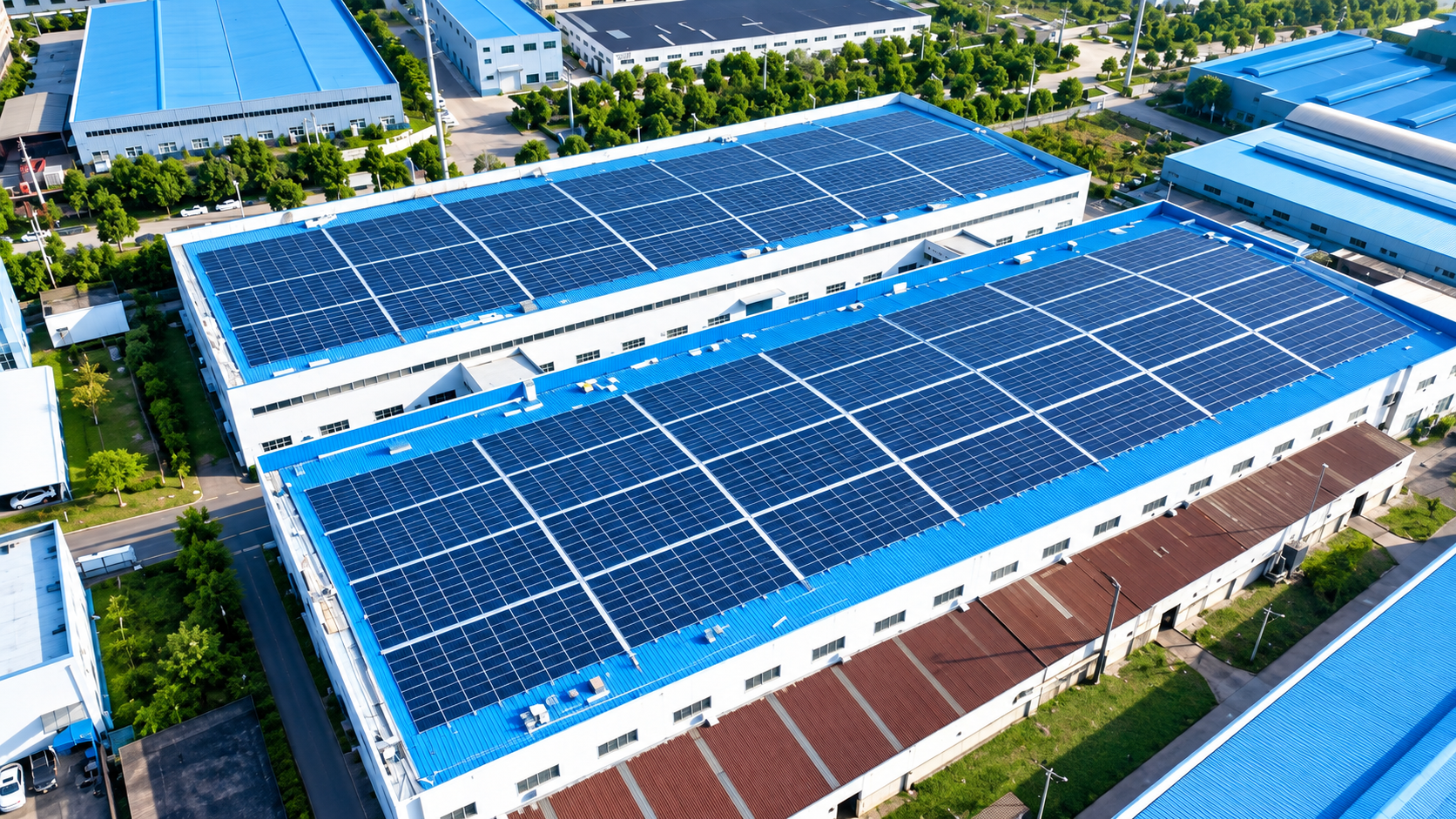 Solar farm connected via open access to the power grid
